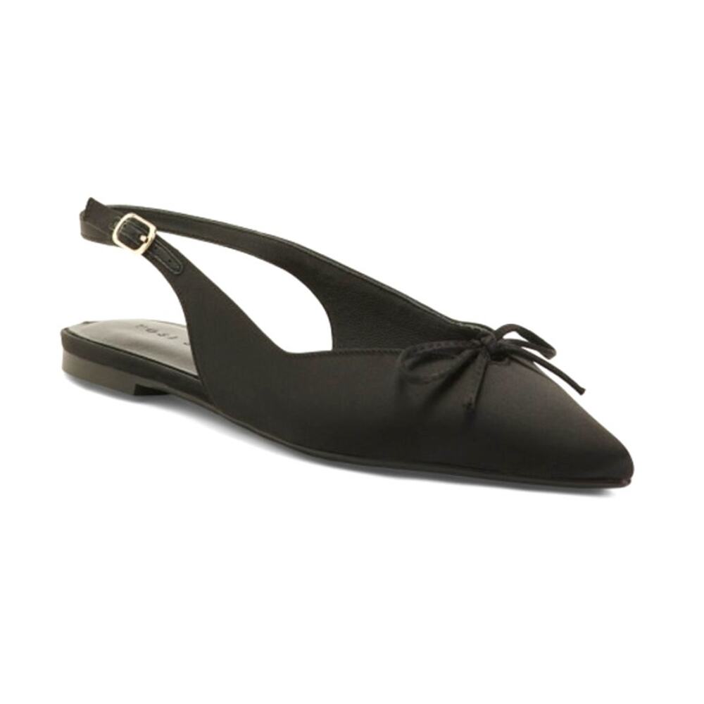 YOSI SAMRA Belle Slingback Flats in Black Women's 7